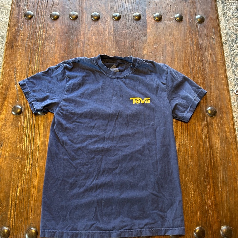 Teva Dark Blue Men's Tee with Yellow Logo